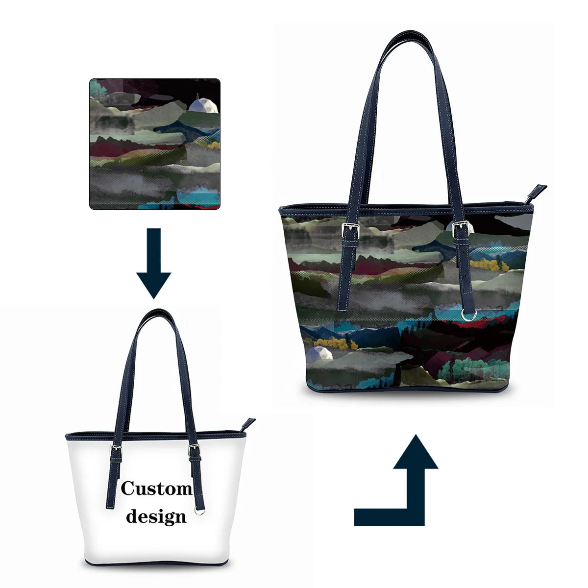 New Fashion Latest Ladies Handbags Custom Lightweight Waterproof Ladies Bags Handbag Sublimation Blank Tote Bag