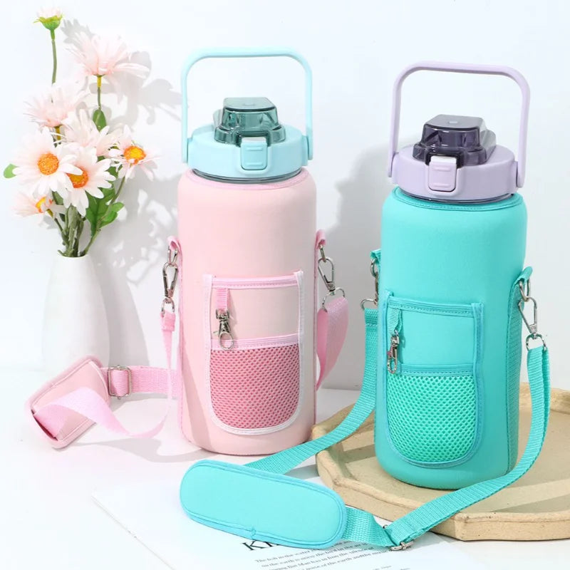 Hot Sale Neoprene Half Gallon Water Bottle Sleeve Gym Water Bottle Cover Running Phone Cell Phone Card Holder