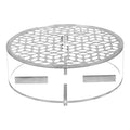 Jewish Judaica Passover Pesach Seder Morden Silver Laser Cut Lucite Round Matzah Box