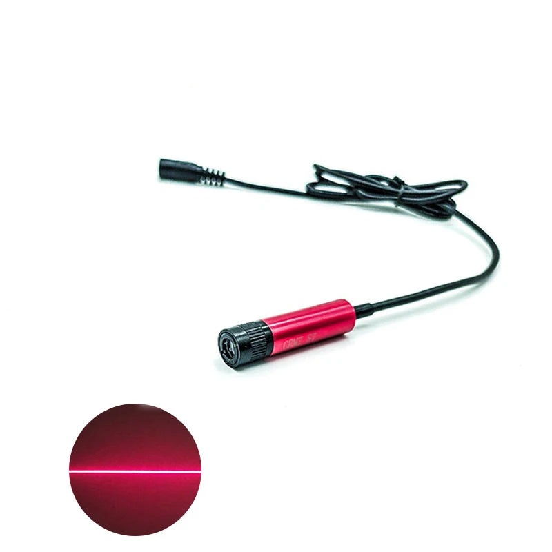 Hot Selling Compact Mini Adjustable Focusing D12mm 635nm 3V 10mw Industrial Red Line Laser Module for Positioning and Marking