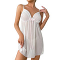 See Through Women Pajamas Sexy Sleepwear Night Dress Smooth Sexy Pajama V Neck Lingerie