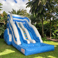Factory Customized Cheap Kids Outdoor Double Slide Water Park Games Commercial Inflatable Water Slide