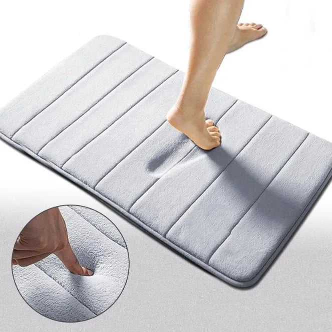 Eco-Friendly 18D Memory Foam Bath Mat Soft Toilet Bathroom Mat on Sale