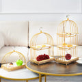 Custom Creative Birdcage-Shaped Diamond Pastry Cake Serving Dessert Stand Cupcake Dessert Display Rack for Wedding Hotel