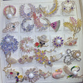 Fashion High-end Gold-plated Brooch Full of Zirconium Micro-set High-end Corsage Pin Silk Scarf Buckle Wholesale