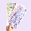 Customised Printed Holographic Glitter Stickers Resin Sheet Vinyl Sparkle Lamination Cosmetic Candle Use Air Shipment Friendly