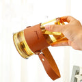 Coffee Cup Sleeves Reusable Leather Coffee Cup Holder With Handle Portable Insulated Drink Carrier for Beverage Drinks Boba Tea