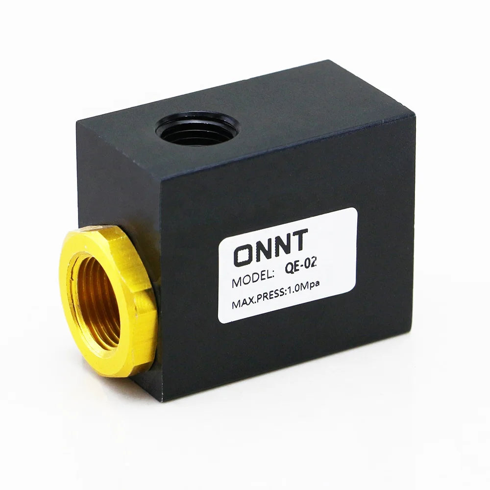 QE-01 QE-02 QE-03 QE-04 G1/8 G1/4 G3/8 G1/2 Aluminum Alloy Gas Pneumatic Air Cylinder Release Quick Exhaust Control Valve