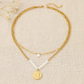 Stainless Steel 18K Gold Plated Link Chain Necklace-Stylish Casual/Sporty Unisex Accessory Multiple Ways Wear Anniversary