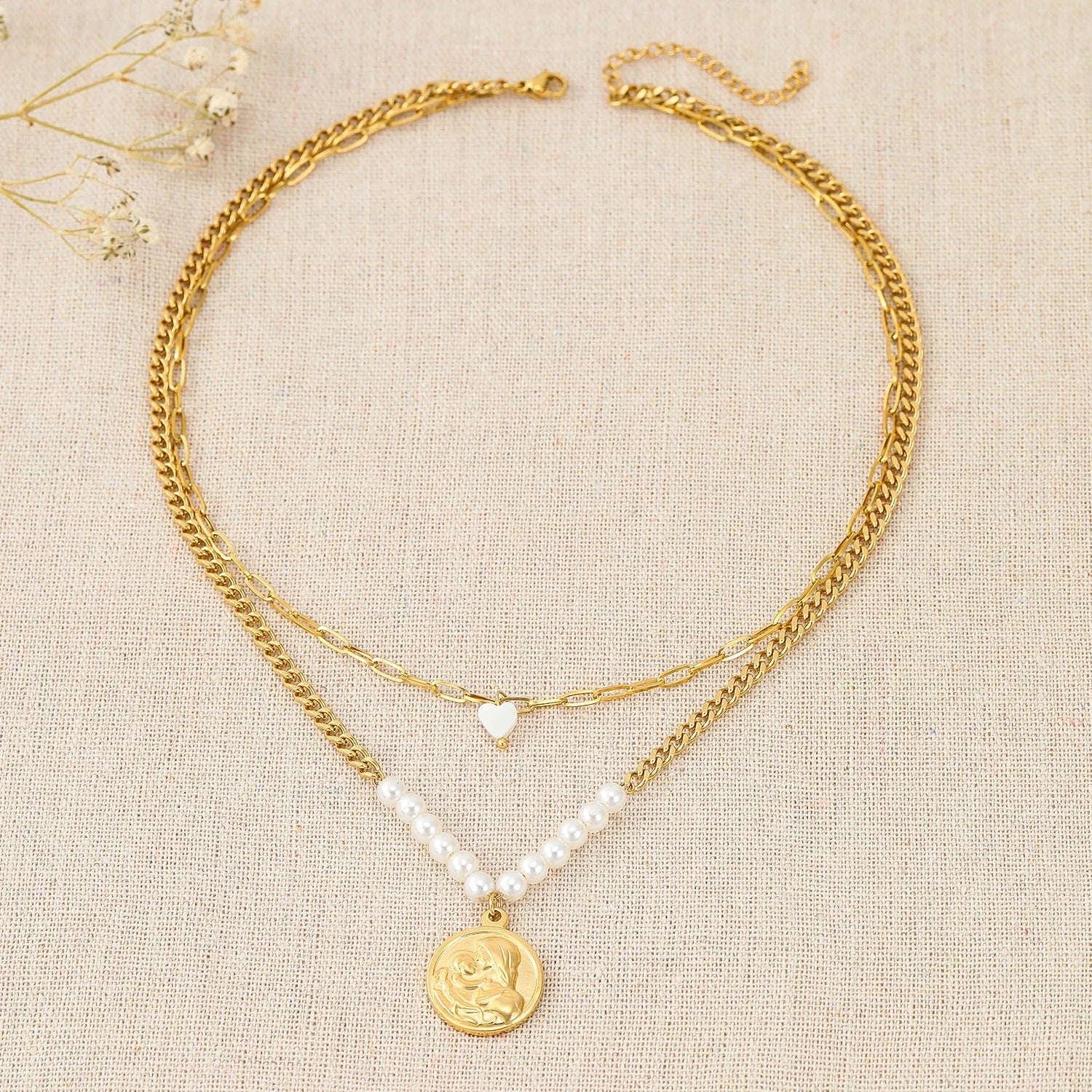 Stainless Steel 18K Gold Plated Link Chain Necklace-Stylish Casual/Sporty Unisex Accessory Multiple Ways Wear Anniversary