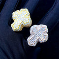 New Design  925 Silver  Pass Diamond Tester VVS1 Baguette Moissanite Iced Out Hip Hop Cross Shape Man Ring