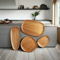 Customized Eco-friendly Decorative Wood Dry Fruit Food Trays Party Irregular Acacia Wood Snack Plates