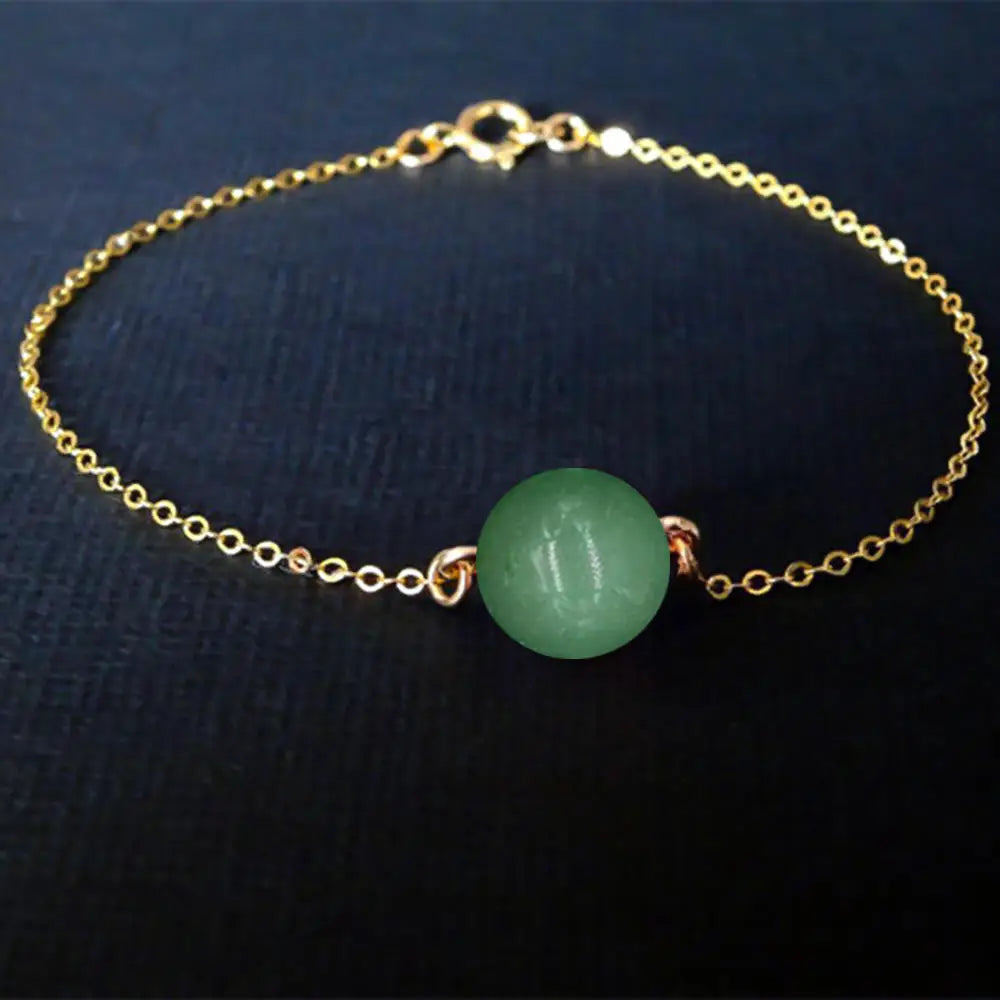 Real Gemstone Chain Bracelet Aromatherapy Essential Oil Diffuser Bracelet - Natural Gemstone Beads Healing Crystal Bracelet