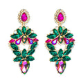 BINSHUO 2022 Wholesale Bohemian Vintage Jewelry Color Rhinestone Luxury Crystal Drop Charms Earrings for Women