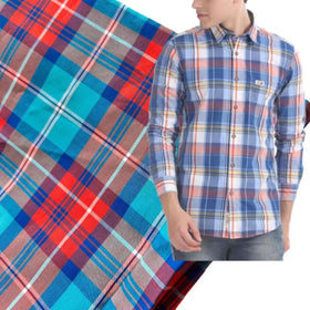 Customized Plaid Stretch Organic Cotton/Nylon/Elastane Breathable Poplin Casual Shirts T-Shirts Yarn Dyed Pattern Woven