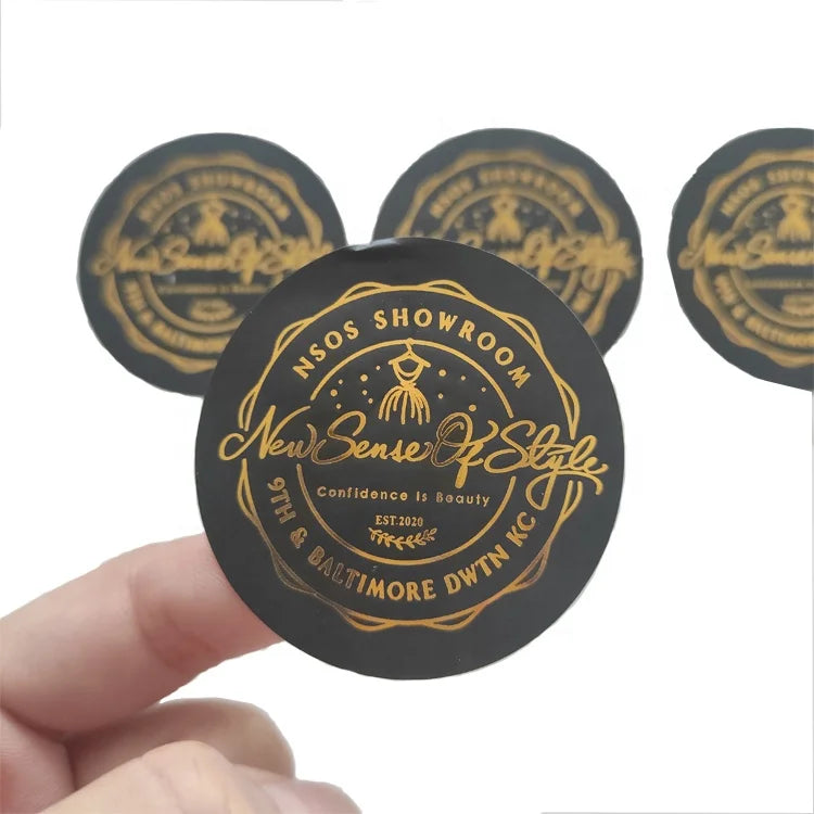 Manufacture Professional Printing Good Price Glossy Thank You Round Die Out Holographic Sticker