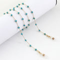 Natural Turquoise Stone Ball Beads Sunglasses Spectacles Women Eyeglass Reading Glasses Accessories Holder Strap String Chains