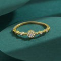 Handmade Jewelry Wedding Engagement 14 K Gold Ring Cubic Zirconia Diamond 925 Sterling Silver 14K Gold Plated Rings