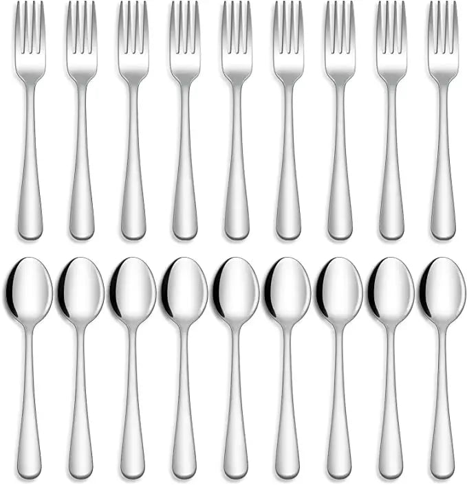 Home Kitchen Restaurant Forks and Spoons Silverware Set Stainless Steel Flatware Cutlery Set