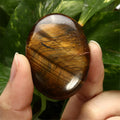 Palm Tumbled Stones Natural Tiger-eye Quartz Crystal Healing Smooth Soap Shape Gemstone