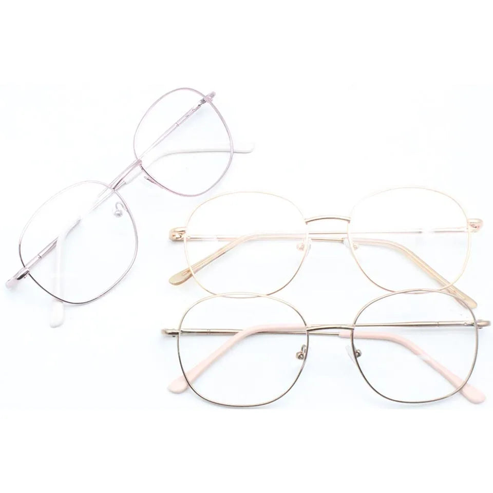 Cheap Round Women Metal Glasses Frame New Arrival Custom logo Fashion Metal Eyeglasses Frame