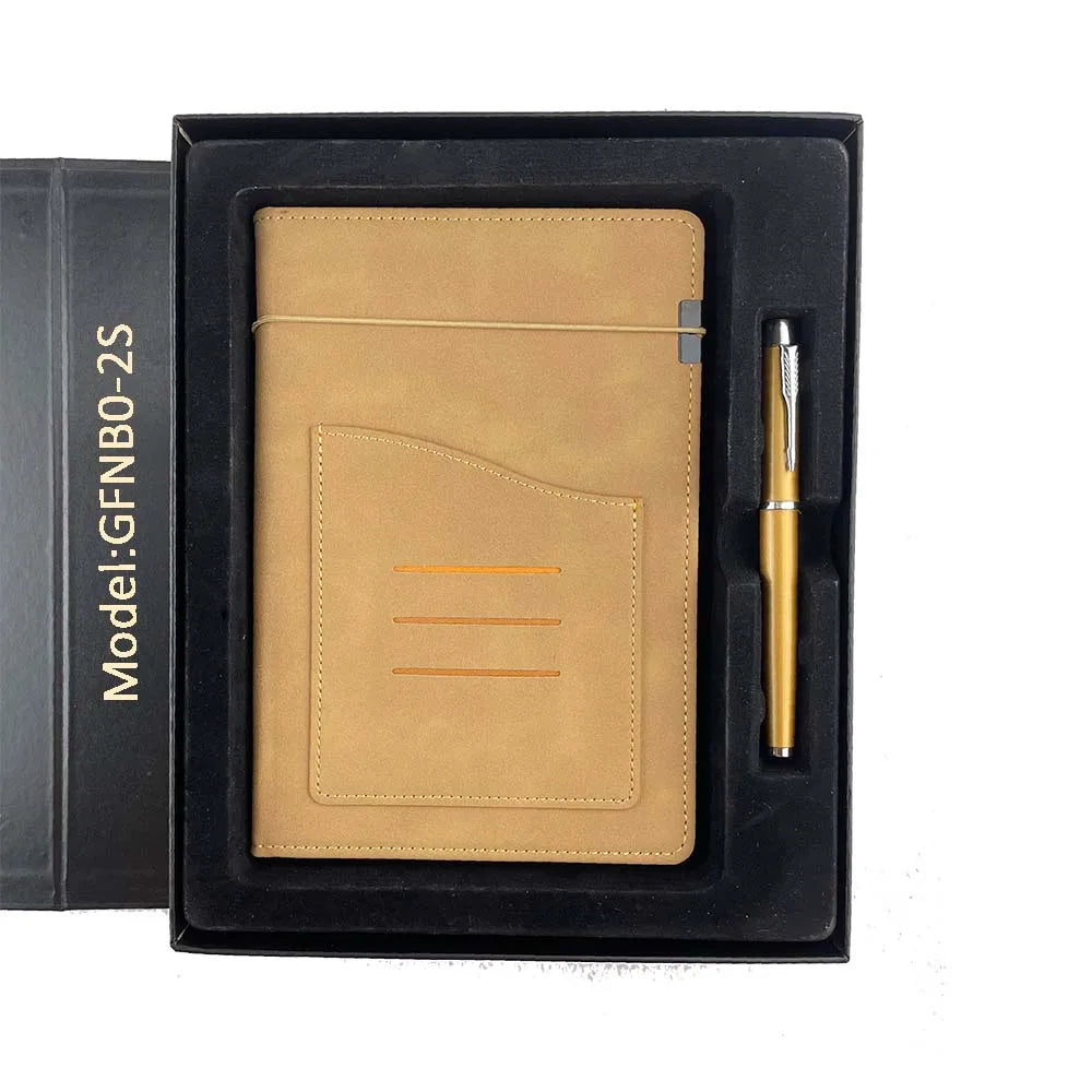 GemFully Manufacturer Supply Eco Friendly New Product Ideas 2025 Business Customised Notebook and Pen Gift Set