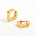 JOOLIM High End 18K Gold Plated Chunky Square Huggie Earrings Design Jewelry Stainless Steel Earrings for Women MegaBDM