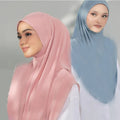 Sharut Adult Malaysian Ready to Wear Turban Jilbab Khimar Crystal Hemp Plain Ladies Muslim Women Premium Kerudung Instant Hijabs
