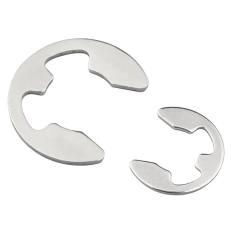 M1.2 M2.5 M3 M3.5 M4 M5 M6 M7 M8 M9 DIN6799 A2 304 316 Stainless Steel E Clip Circlip Retaining Ring Washer for Shaft Fastener