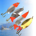 ODM Stainless Steel Metal 10Pcs 6.7Cm 7G Spinner Spoon Metal Bait Fishing Lure Trolling Lure Colorful Fishing Accessories