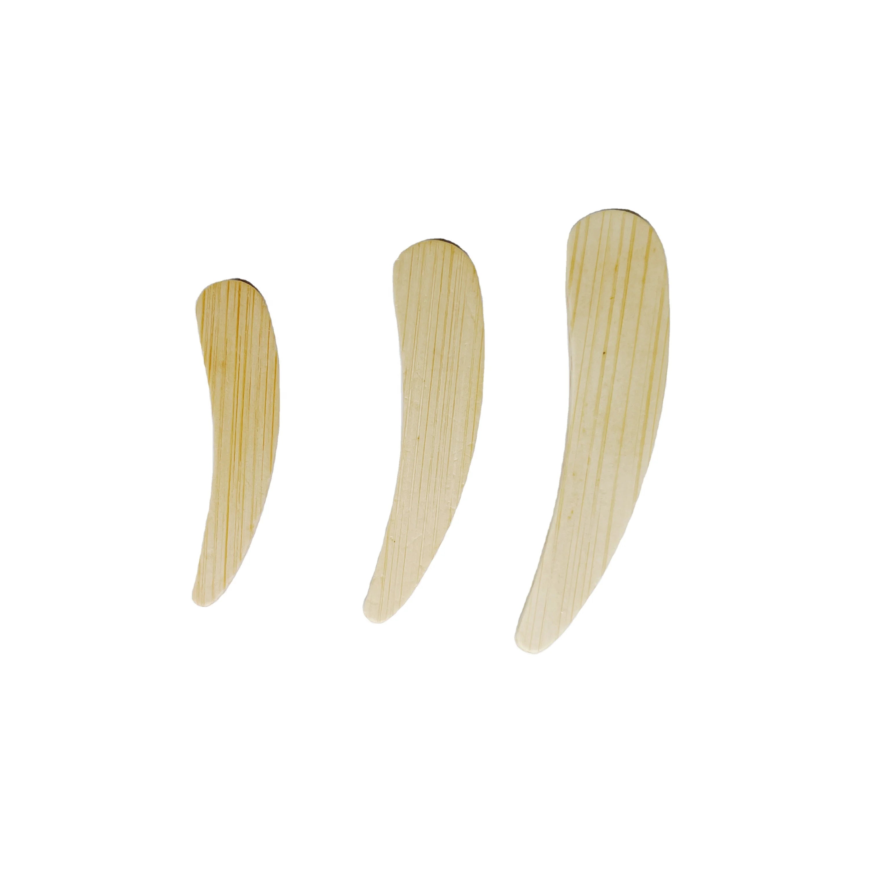 Custom Mini Cosmetic Bamboo Spatula Eco-Friendly Facial Cream Spreader Personalised Mini Spatula for Beauty Care