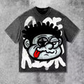 Custom Logo 100% Cotton Boxy Regular Hip Hop T-Shirt Men Digital Print Oversized Short Sleeve Plain Dyed 380g