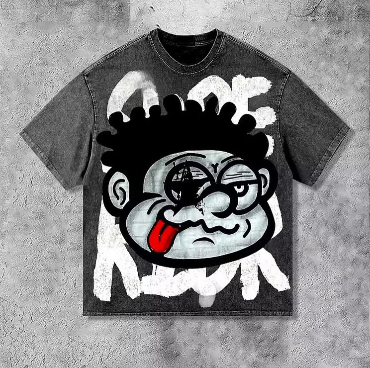 Custom Logo 100% Cotton Boxy Regular Hip Hop T-Shirt Men Digital Print Oversized Short Sleeve Plain Dyed 380g