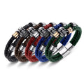 Wholesale Luxury Brand Design Bracelets Men Skull Charm Bangle Jewelry with Magnet Buckle Bracelets