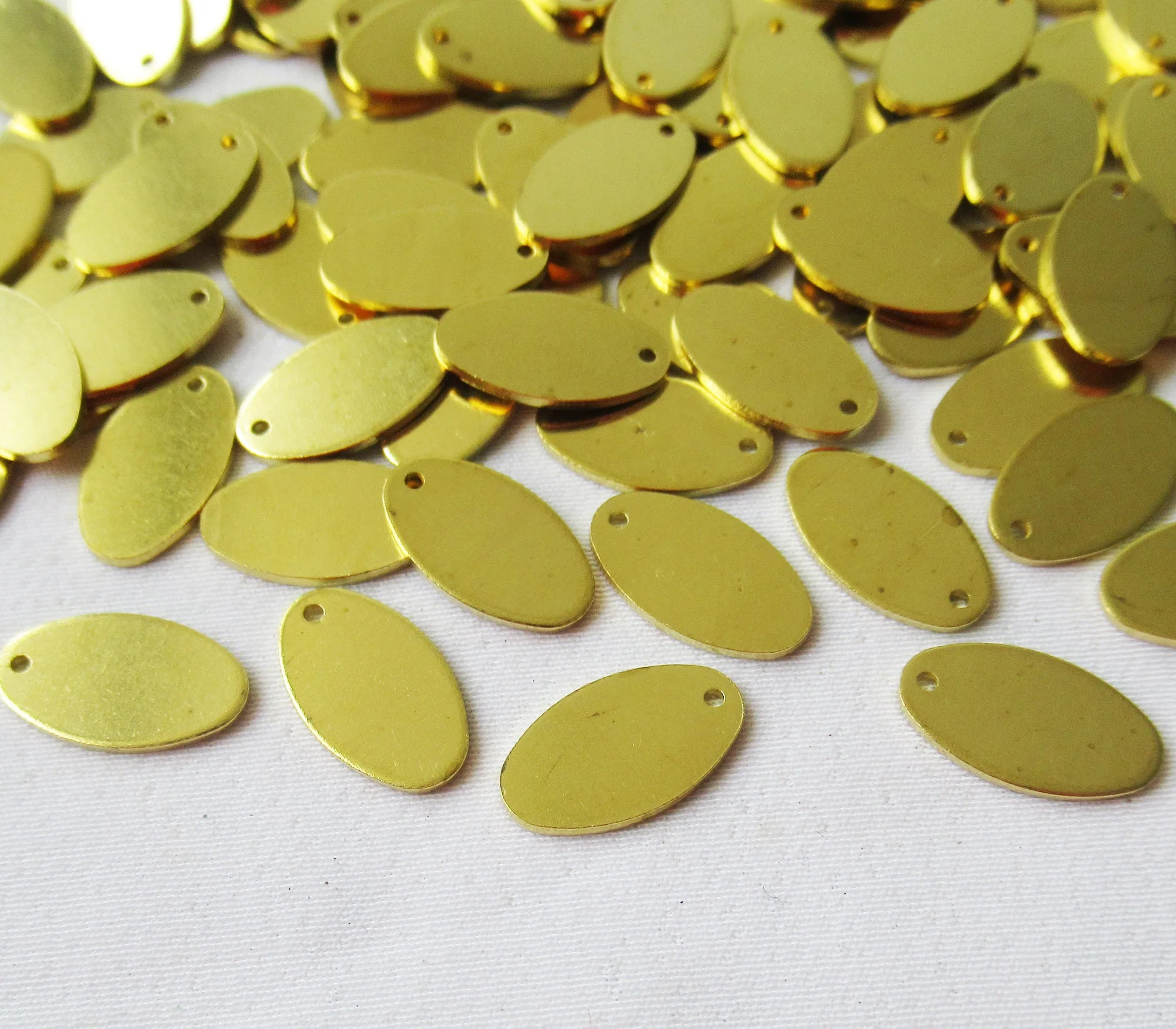 Oval Blank Charms 13x8mm Brass Charm for Bracelet Earring