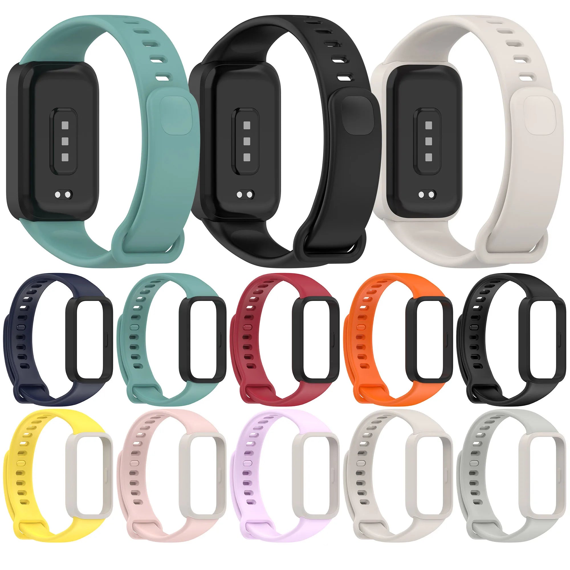 IVANHOE Silicone Strap + Case Shell for Xiaomi Mi Band 9 Active Strap Sport Bracelet for Redmi Band 3 Smartwatch Wristband