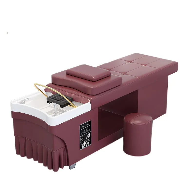 Modern Hair Washing Chair for Salon Beauty Bed Thai-Style Hot Water Heater Water Circulation Steam Device for Massage Shampoo
