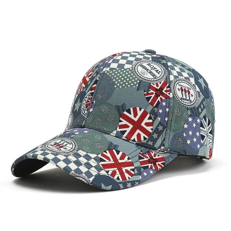 Fashion Street Style Sunshade Women Men Hats Printed 100% Cotton Outdoor Sports Graffiti Hats Wholesales