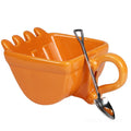 Creative Mini Excavator Bucket Ceramic Coffee Mug Engineer Shovel Spoon Bone China 150-350ml Modern Creative Style Black/Orange
