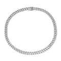 Iced Out 10mm 925 Sterling Silver Cuban Necklace Miami Cuban Link Chain 925 Sterling Silver Cuban Link Chain