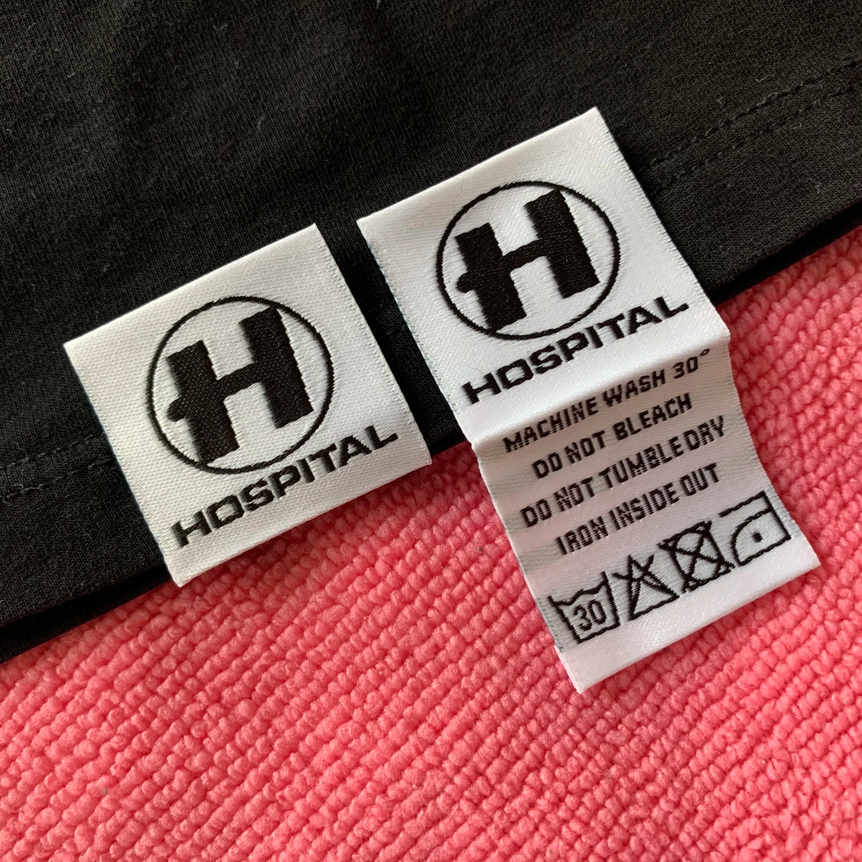 Handmade Recycled Damask Hem Woven Labelcheap Price Outside T-shirt Hem Tag