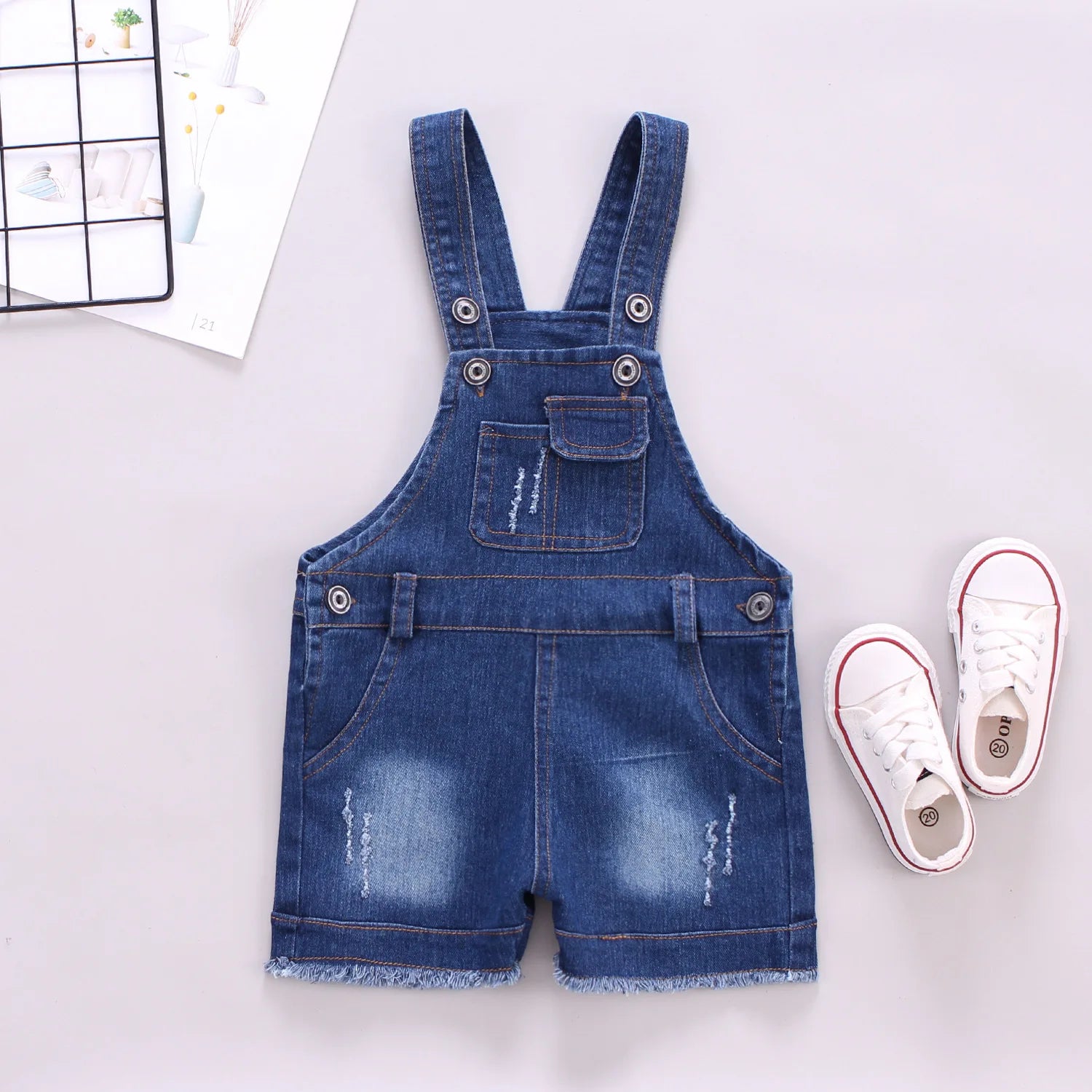 SPRING Summer US Style Girl Jumpsuit Cute Sweet Fashion Washed Jeans Denim Romper Jumpsuits Straps Short Pants Cowboy Blue