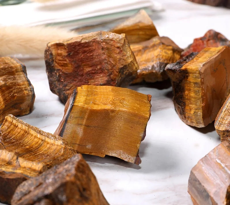 Bulk Sale Natural Crystal Healing Stones Gold 3-5cm Tiger Eye Raw Stones