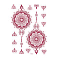 Water Transfer New Products Temporary Waterproof Easy Use Women's  Henna Lace Stencil Hands Henna Tattoo Stickers for Girl