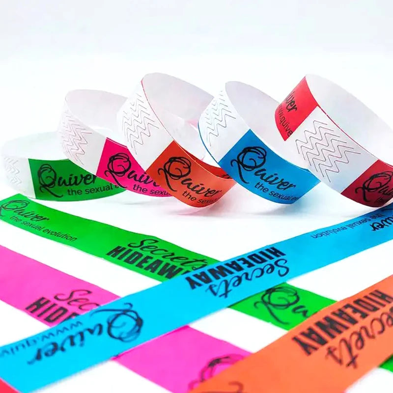 Printable Paper Tickets Wristbands Thermal Paper Wristbands Custom Size and Printing