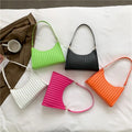 Plaid Bag Popular New Fashion Solid Color Underarm Bag Simple Niche All-match Shoulder Bag