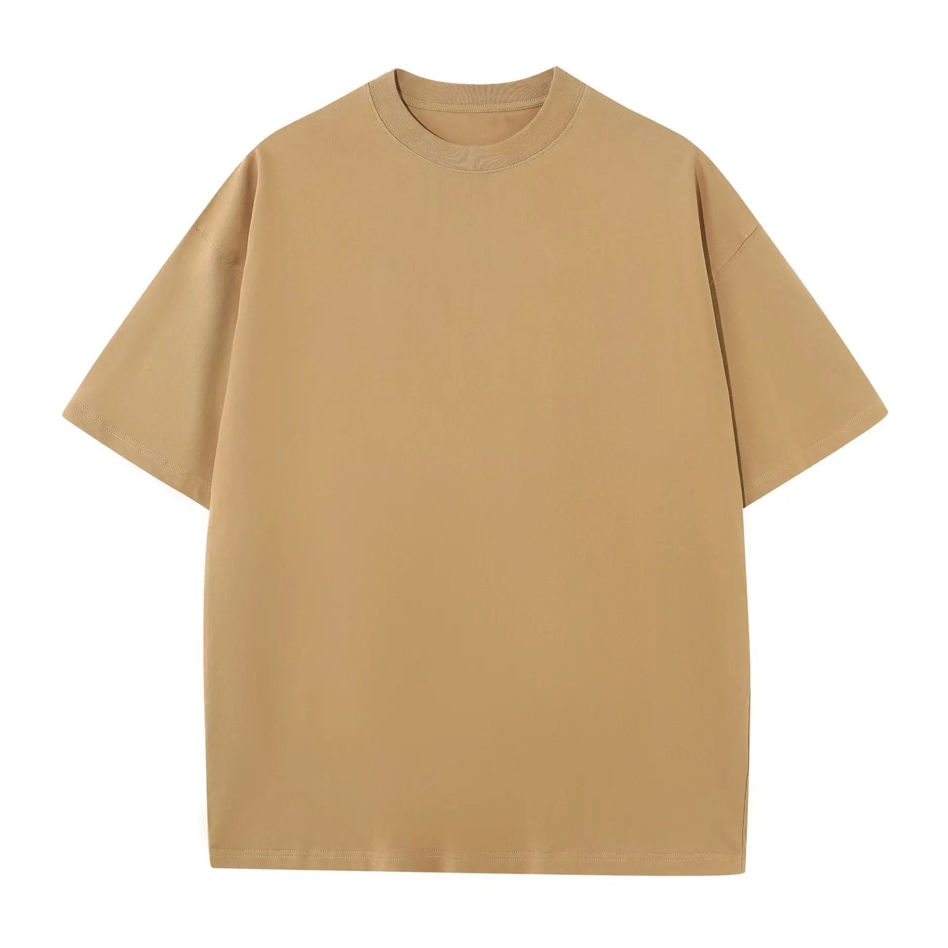 2023 Factory Hot Selling Ready to Ship 270G Heavy Cotton Crewneck Loose Short Sleeve T-shirt