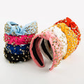 Cross-border New Fabric Knot Headband Baroque Full Drill Temperament Wide Edge Press Hair Accessories Wholesale