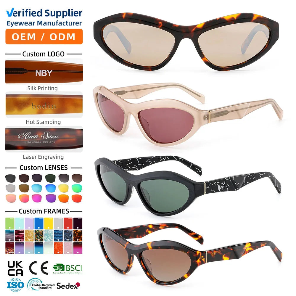 MB1540 Wholesale Polarized Acetate Sun Glasses Custom Luxury Eyewear Factory High-Quality Fashion Sunglasses