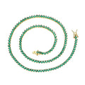 BC247 3mm Green Stone Tennis Chain Necklace Sliver Color Women Necklace Gift